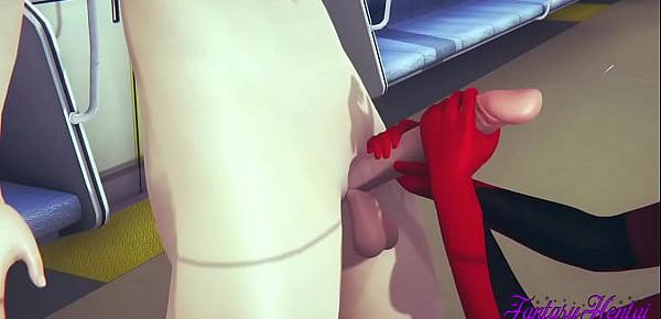 trendsEvangelion Hentai 3D - Shinji handjob blowjob and fucks Asuka in a Train - Anime Manga Japanese Porn